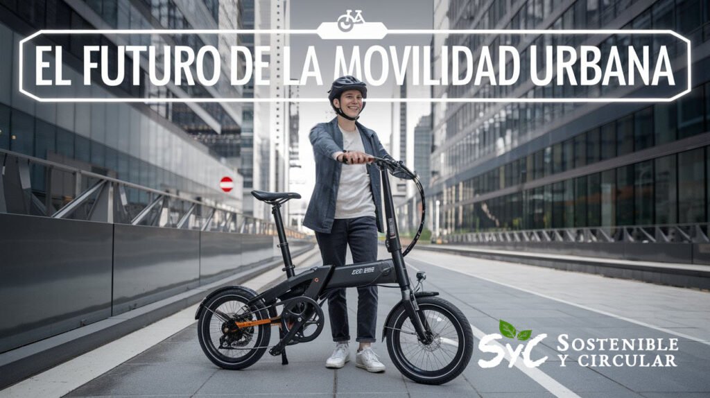 Movilidad urbana bicicleta eléctrica plegable Sostenible y Circular